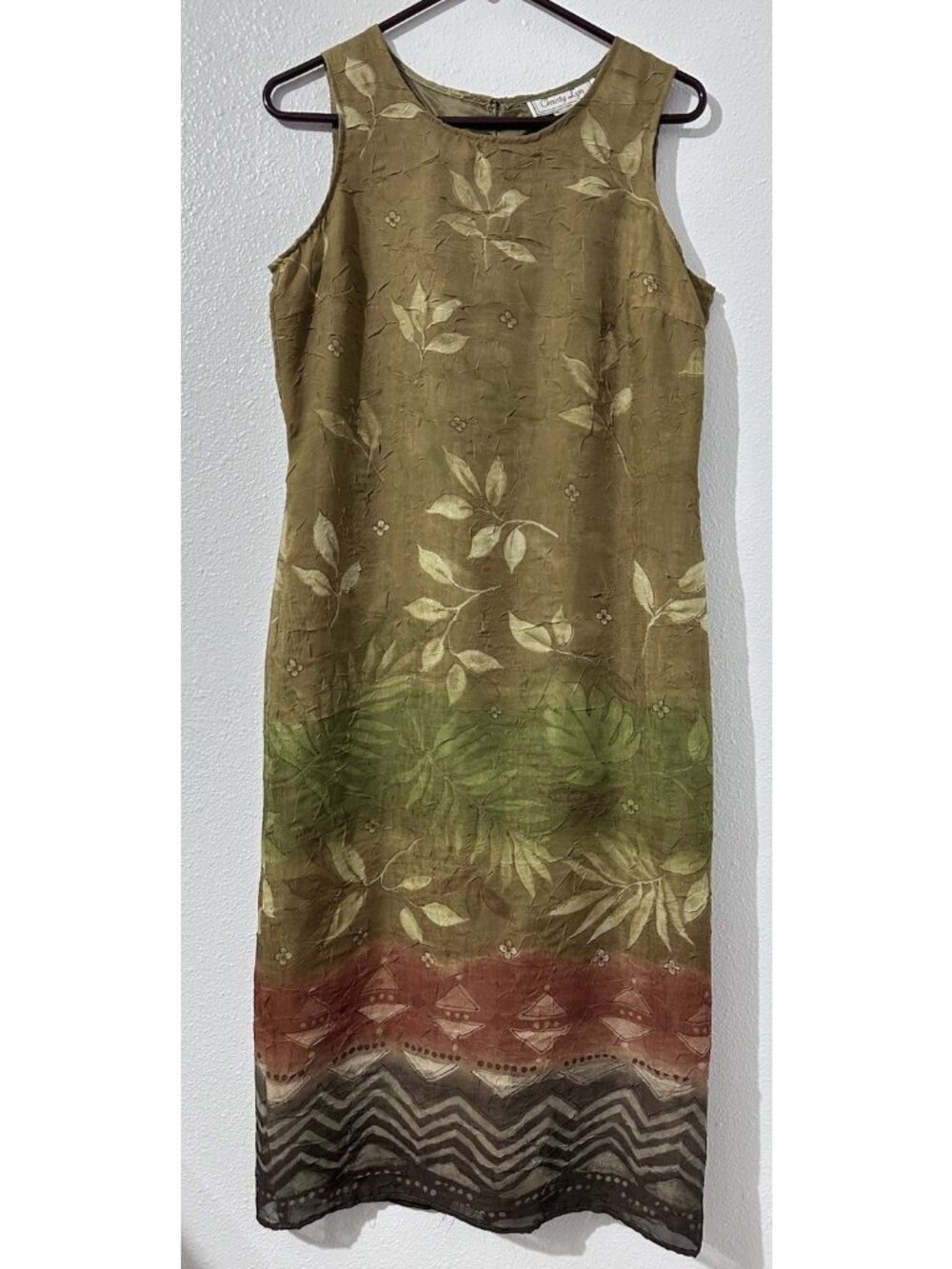 Vintage Christy Lyn Multi-Color Floral Dress Womens 11/12 Romantic Sheer Summer